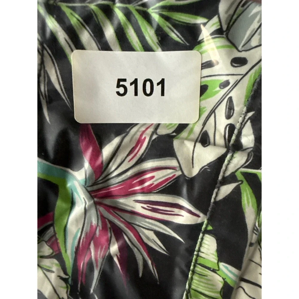 Tommy Bahama Mens XL Tropical Floral Monstera Swim Trunks Black‎ ST924707 Loud